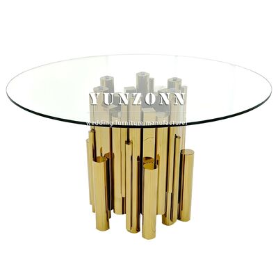 Goede prijs Decoraties RVS Basis Glazen Top Luxe Gouden Spook Taart Tafel online