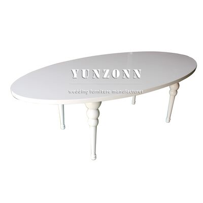 Goede prijs Groothandel fabrieksprijs MDF tafel roestvrijstalen poot hotel feestmeubilair bruiloft decoratie tafel online