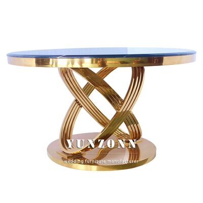 Goede prijs Huwelijksvoorzieningen Huwelijkstafel Kleine eettafel Cirkel Roestvrij staal Frame Marmer Top Huwelijkstafel online