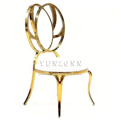 Goede prijs Luxe Elegante Stoel Evenement Bruiloft Stoel Verhuur Stoel Goud Roestvrij Staal Hotels en Restaurants online