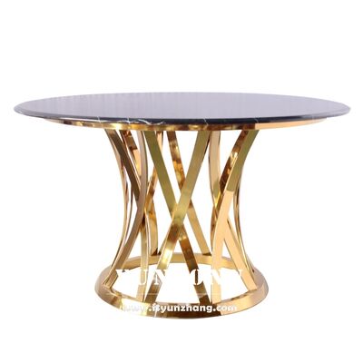 Goede prijs Klassieke Moderne Ronde Eettafel met Zware Basis Gehard Glas & Marmer voor Buitengebruik in Keuken Woonkamer Familiekamer Hotel online