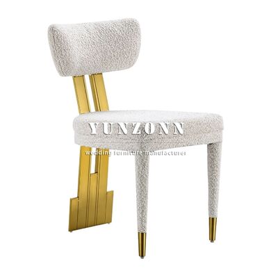 Goede prijs High-end woonkamer Leisure Chair Luxe roestvrij staal Accent Chair Mix Color Upholster Eetstoel online
