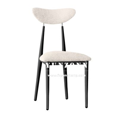 Goede prijs Franse stijl Modern Cream White Indoor Leather Eetkamer stoel voor bruiloft Hotel Cafe Restaurant online