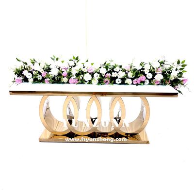 Goede prijs Bruidsbruidegom Hoofd Tafel Stage Hotel Meubelen Eettafel Receptie Evenementen Feest Decoratie Voorzieningen Bruiloft Tafel online