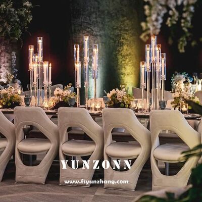 Goede prijs Lichte luxe rugleuning van roestvrij staal Eetstoelen voor thuis en high-end restaurant Custom ontworpen voor bruiloft en hotel gebruik online