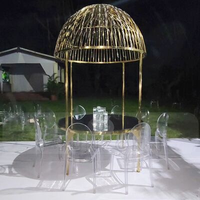 Goede prijs Elegante ronde spooktafel met kristallen Luxe banket eetmeubelen voor hotels online