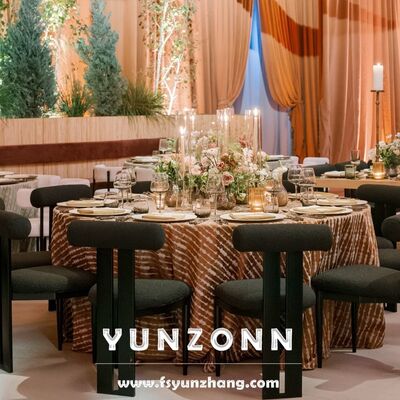 Goede prijs Bruiloftsmeubilair Luxe zwart ijzeren metalen frame Vip-banketstoel online