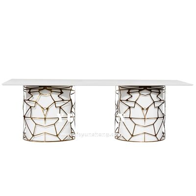 Goede prijs Luxe moderne rechthoekige zwarte en witte eettafel van Gaudi voor thuis, villa, hotel, trouwzaal, voor eetkamermeubilair online