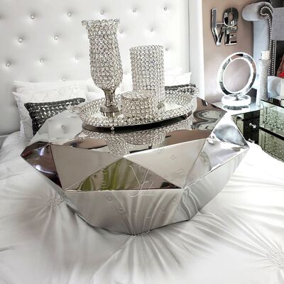 Goede prijs Luxe Diamant Moderne Koffietafel met Lift-Top, Duurzaam Metalen Meubel met Roestvrij Staal voor de Woonkamer online