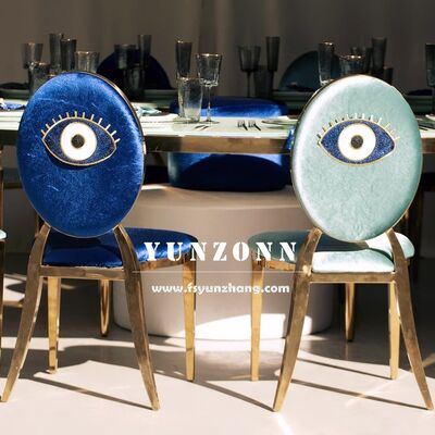 Goede prijs Moderne gouden roestvrijstalen eetstoel Washington veelkleurige banketstoel voor hotel bruiloft feest slaapkamer gebruik online