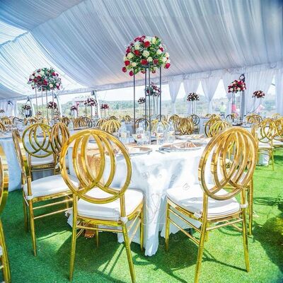 Goede prijs Moderne eettafel van roestvrij staal voor appartementen Hotel Huwelijksevenementen Buitenwoning Keuken Gebruik-groothandel Metalen meubels online