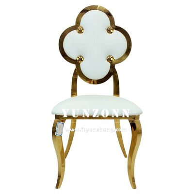Goede prijs Moderne gouden eetstoel van hoge kwaliteit van leer en stof Banketstoel voor eetkamer of hotel voor buiten gebruik in de woonkamer online