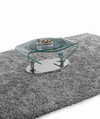 Goede prijs Van de het Roestvrije staalbasis van de glas Spinnende Lijst de Koffie Zijlijst OEM online