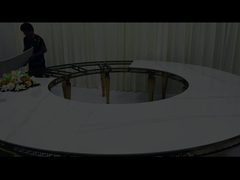 Huwelijksringtafel van rookplaten van roestvrij staal, van goud, voor 20 of meer personen